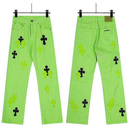 Chrome Hearts Limited edition green cow jeans