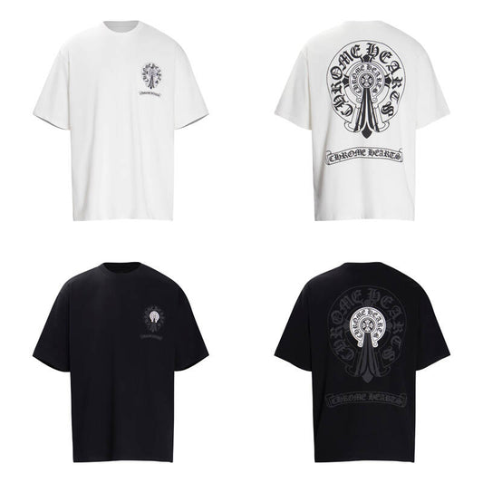 Chrome Hearts Double Exposure Horse Hoof Cross T-Shirt 6006