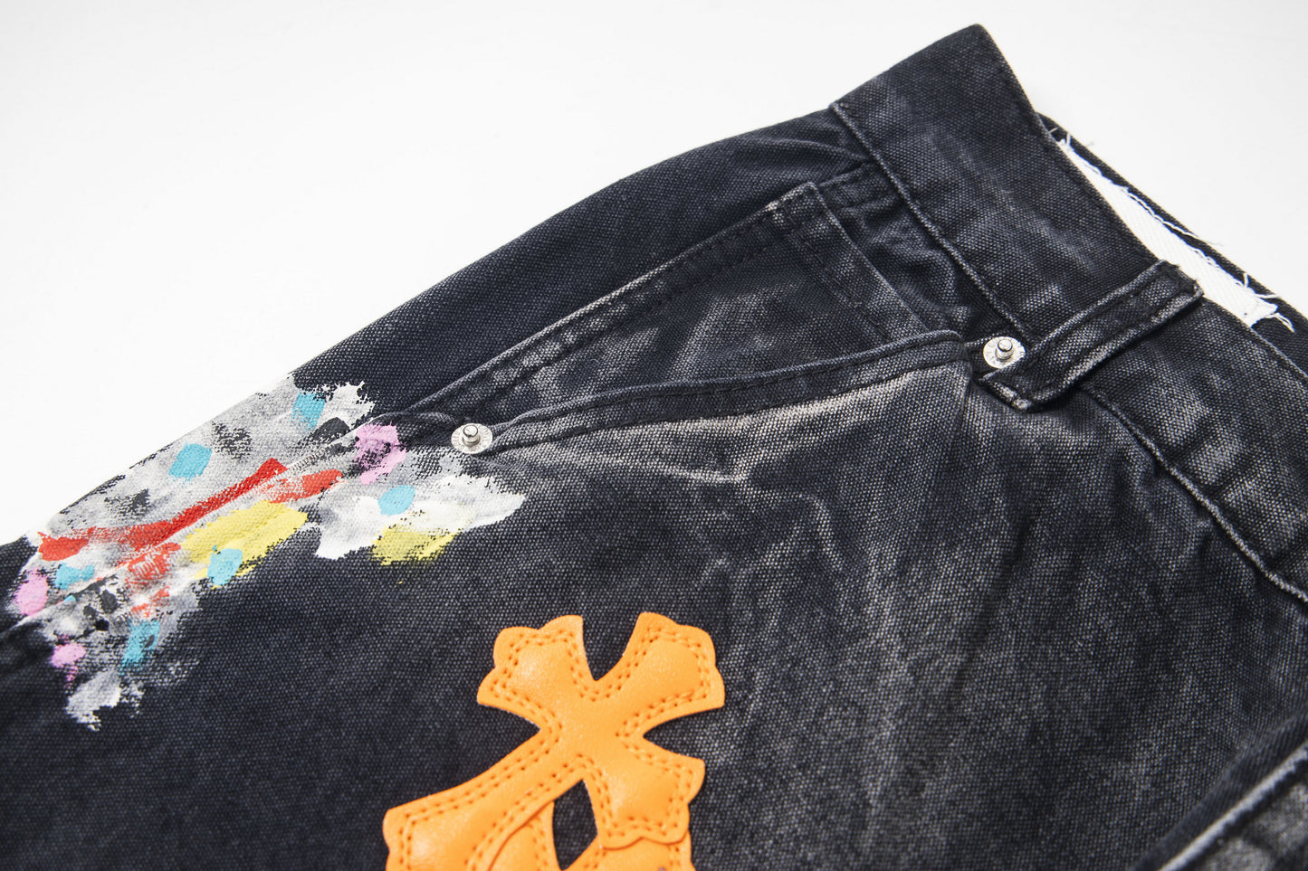 Chrome Hearts Gallery Dept Cross Patch Flare Denim Jeans 8176