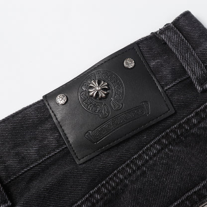 Chrome Hearts Cross Patch Embroidered & Hand-Painted Denim Shorts 9927