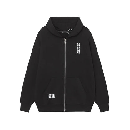 Chrome Hearts Script Logo Classic Zip Up Hoodie 9811
