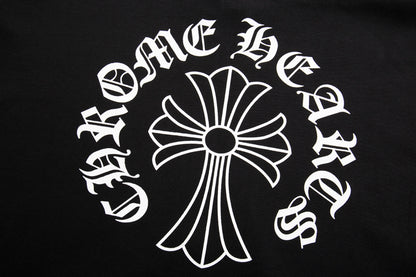 Chrome Hearts Letter Printed Long Cross Flower Arm Zipper Sweatshirt 5007
