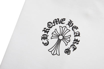 Chrome Hearts Letter Printed Long Cross Flower Arm Zipper Sweatshirt 5007