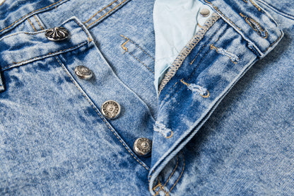 Chrome Hearts Gallery Dept Cross Patch Flare Denim Jeans 8186