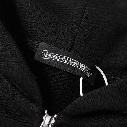 Chrome Hearts Triple Cross Script Sleeve Zip Up Hoodie 7019