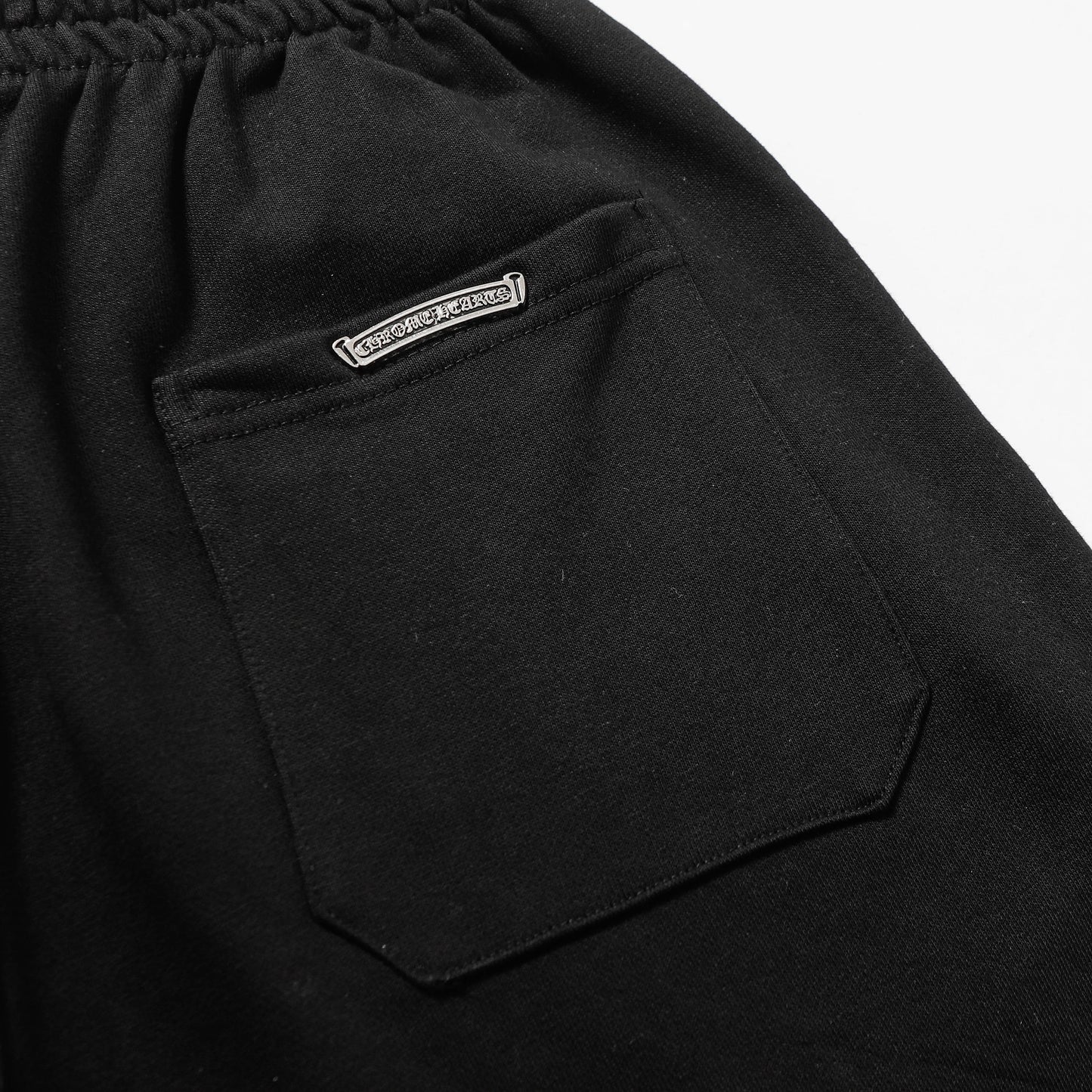 Chrome Hearts Cemetery Leather Cross Patch Paper Jam Shorts
