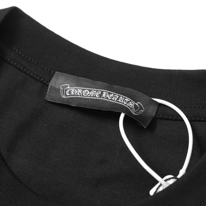 Chrome Hearts Fragmented Heart Cross Leather Tag Embroidered Shirt 2268