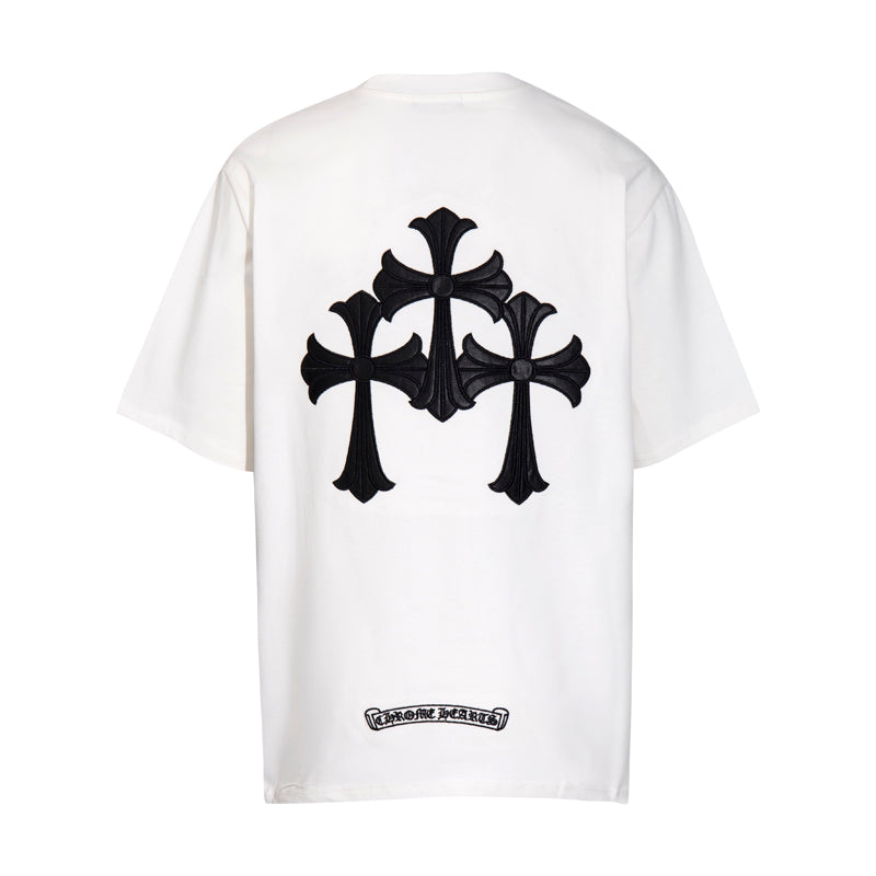 Chrome Hearts Leather Cross Short Sleeves 6091