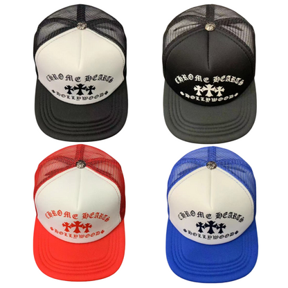 Chrome Hearts Hollywood Cross "King Taco" Trucker Cap