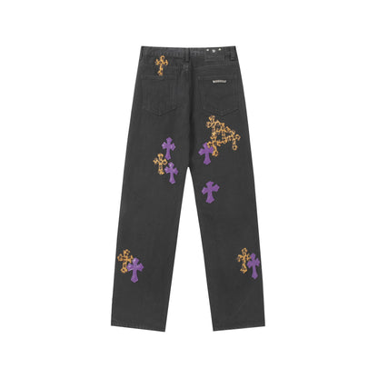 Chrome Hearts Cross Patch Denim Jeans 9981
