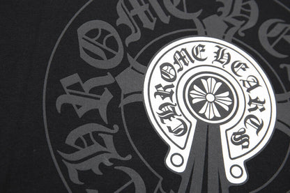 Chrome Hearts Double Exposure Horse Hoof Cross T-Shirt 6006