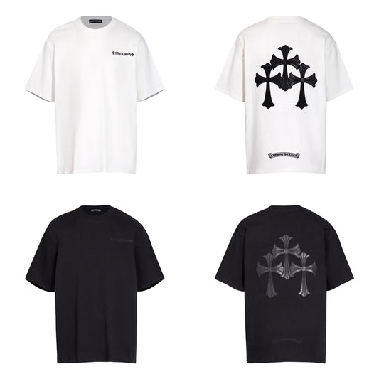 Chrome Hearts Leather Cross Short Sleeves 6091