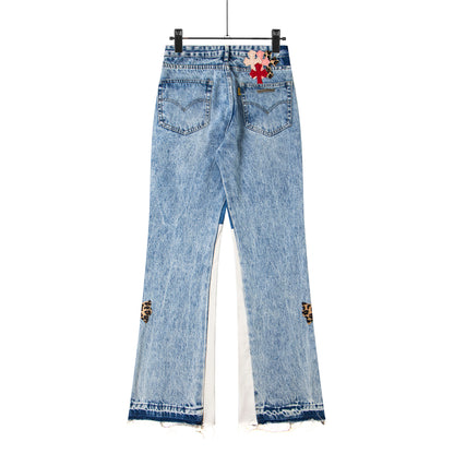 Chrome Hearts Gallery Dept Cross Patch Flare Denim Jeans 8186