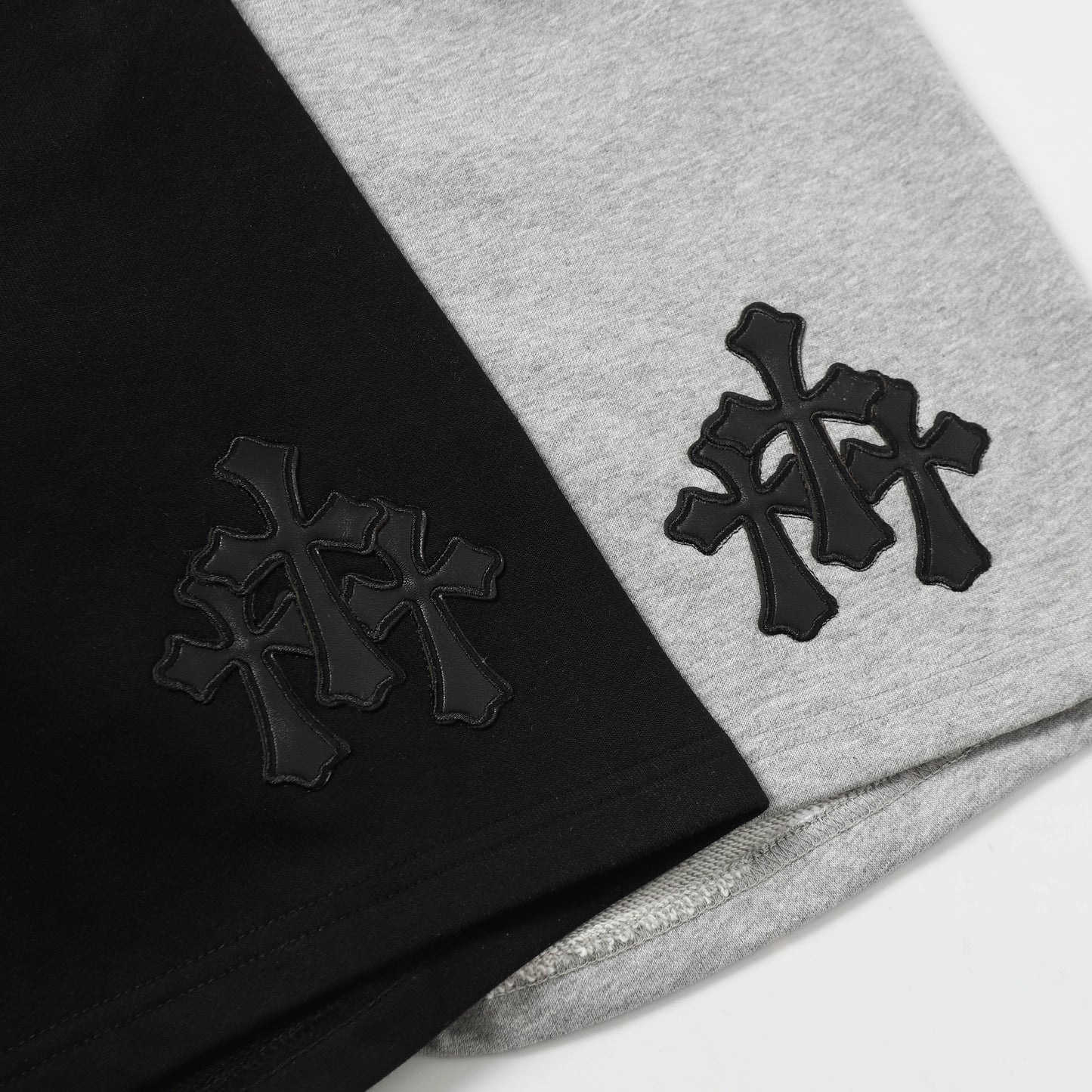 Chrome Hearts Cemetery Leather Cross Patch Paper Jam Shorts
