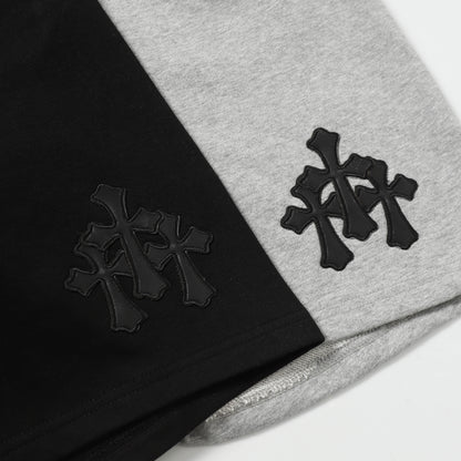 Chrome Hearts Cemetery Leather Cross Patch Paper Jam Shorts