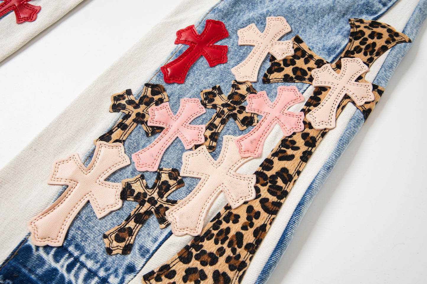 Chrome Hearts Gallery Dept Cross Patch Flare Denim Jeans 8186