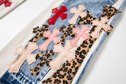 Chrome Hearts Gallery Dept Cross Patch Flare Denim Jeans 8186