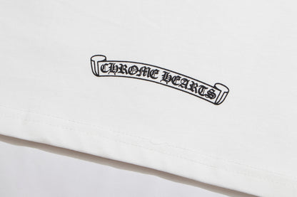 Chrome Hearts Letter Neck Floral Long Sleeve T-Shirt 9011