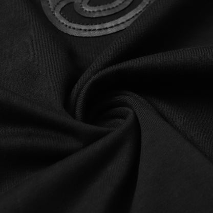 Chrome Hearts Fragmented Heart Cross Leather Tag Embroidered Shirt 2268