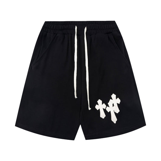 Chrome Hearts Triple Cross CH Logo Embroidered Shorts 9049