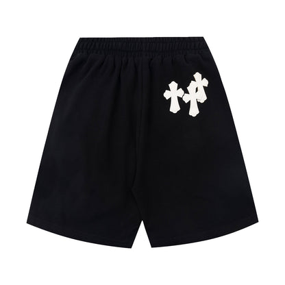 Chrome Hearts Triple Cross CH Logo Embroidered Shorts 9049