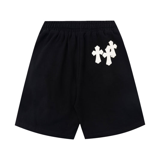 Chrome Hearts Triple Cross CH Logo Embroidered Shorts 9049