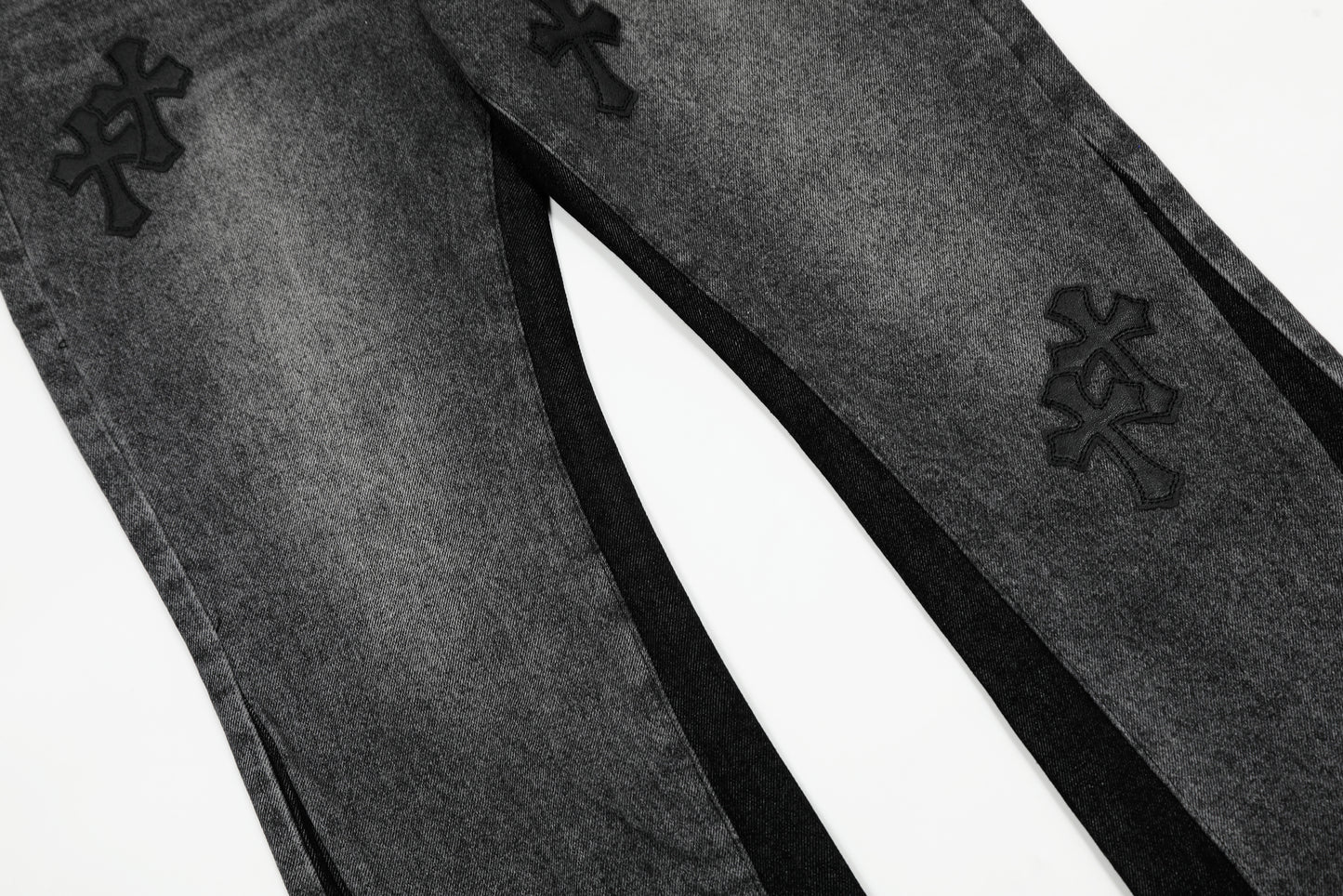 Chrome Hearts Gallery Dept Cross Patch Flare Denim Jeans