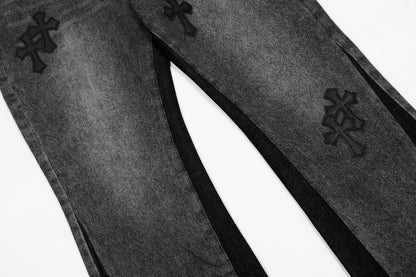Chrome Hearts Gallery Dept Cross Patch Flare Denim Jeans