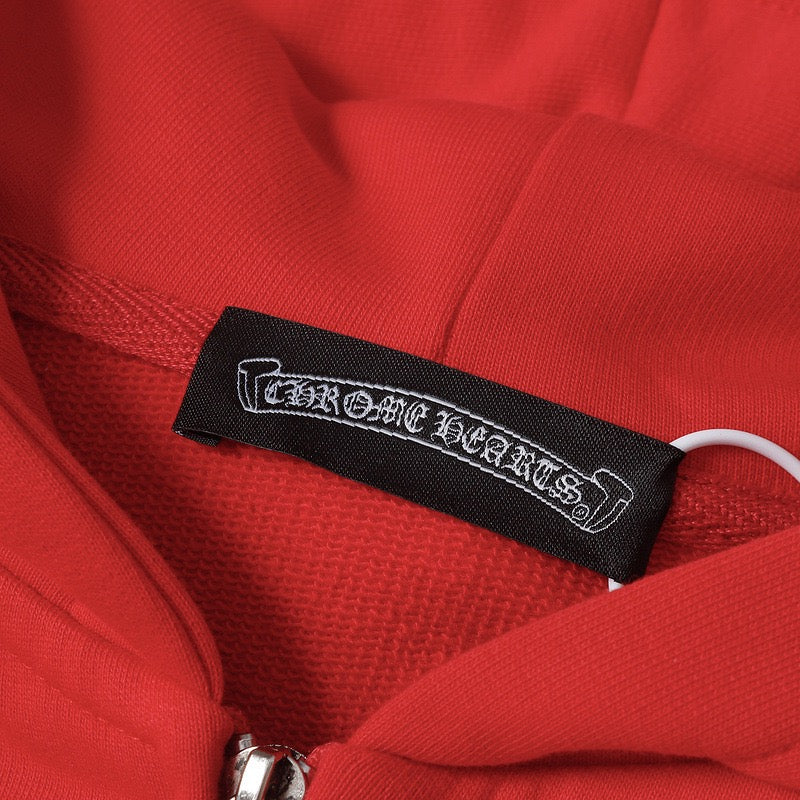Chrome Hearts Triple Cross Script Sleeve Zip Up Hoodie 7019