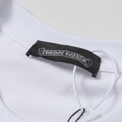 Chrome Hearts Fragmented Heart Cross Leather Tag Embroidered Shirt 2268