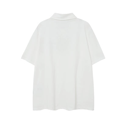 Chrome Hearts Horseshoe print lapel polo shirt 9995