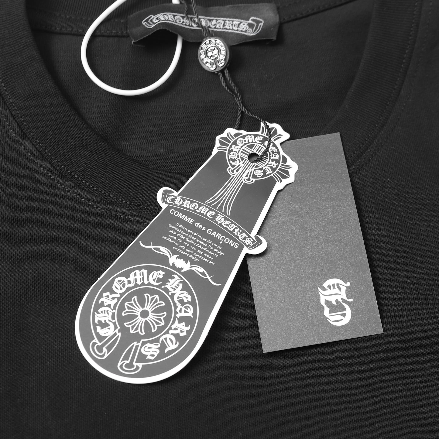 Chrome Hearts Fragmented Heart Cross Leather Tag Embroidered Shirt 2268