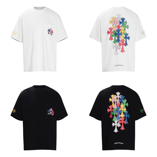 Chrome Hearts Multi Color Cross Cemetery T-shirt 6016