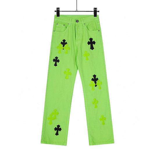 Chrome Hearts Limited edition green cow jeans