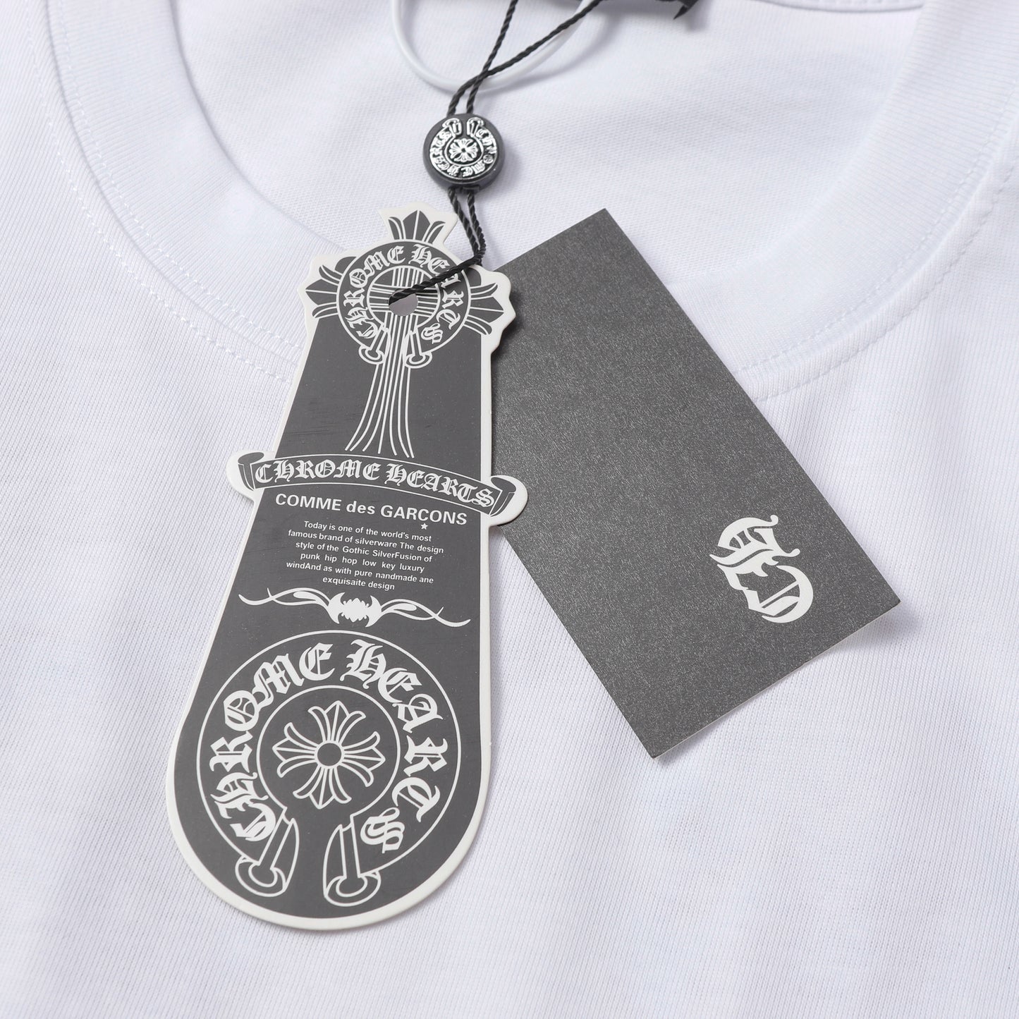 Chrome Hearts Fragmented Heart Cross Leather Tag Embroidered Shirt 2268