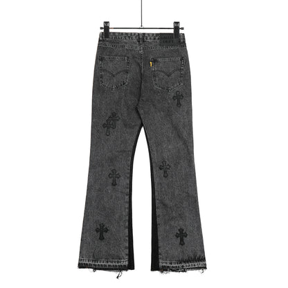 Chrome Hearts Gallery Dept Cross Patch Flare Denim Jeans