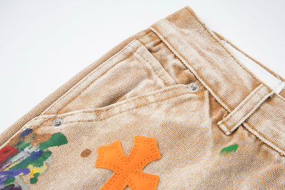 Chrome Hearts Gallery Dept Cross Patch Flare Denim Jeans 8200