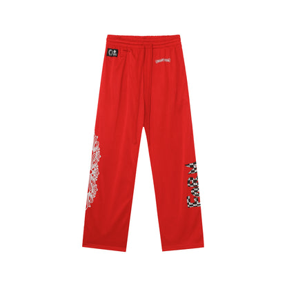 Chrome Hearts Mattyboy graffiti red mesh track pants 9997