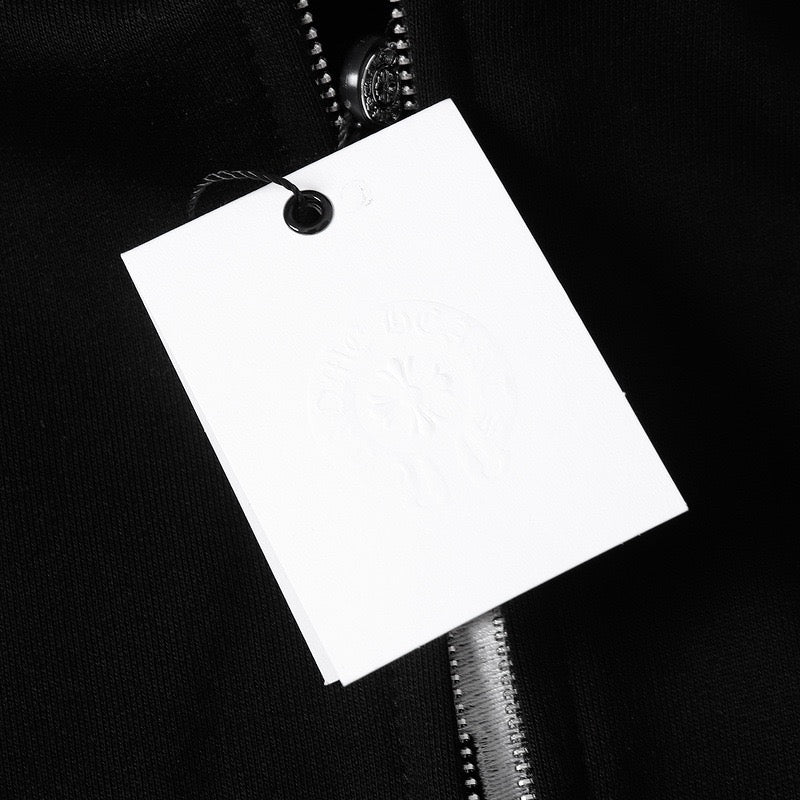 Chrome Hearts Triple Cross Script Sleeve Zip Up Hoodie 7019