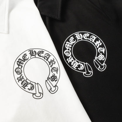 Chrome Hearts Horseshoe print lapel polo shirt 9995