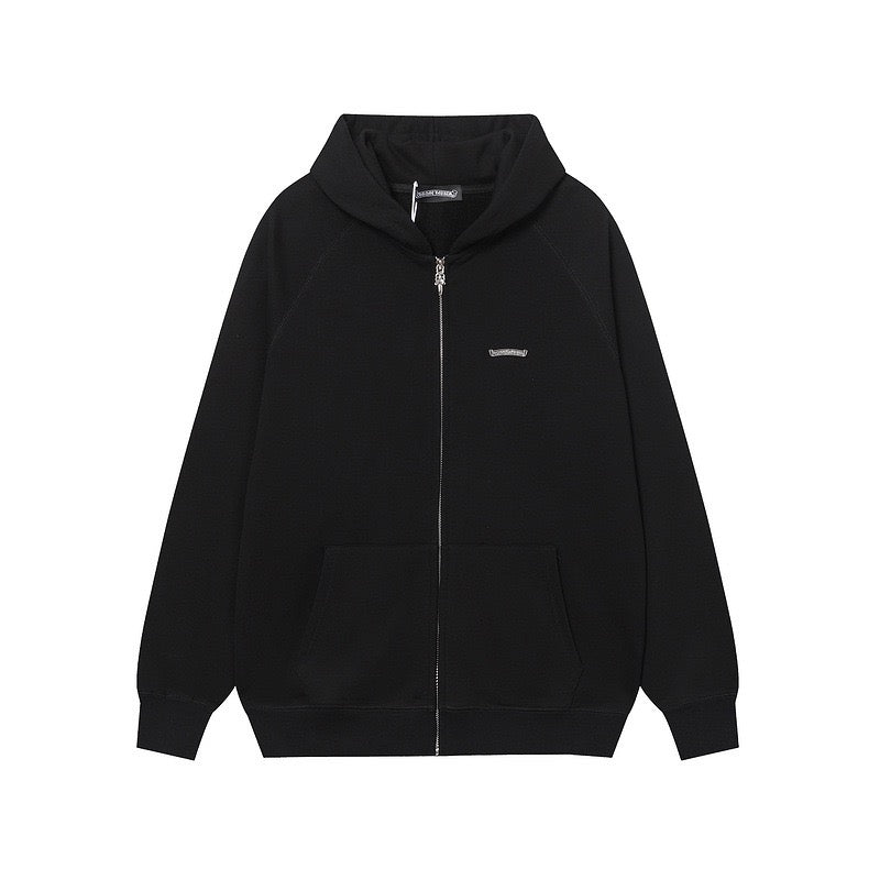 Chrome Hearts Triple Cross Script Sleeve Zip Up Hoodie 7019