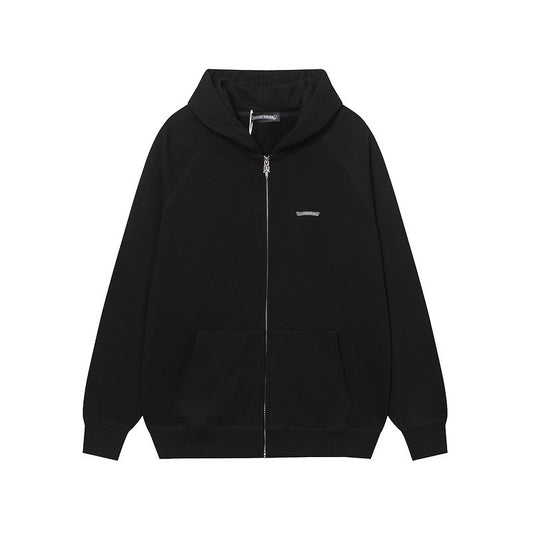Chrome Hearts Triple Cross Script Sleeve Zip Up Hoodie 7019