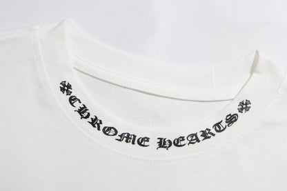Chrome Hearts Letter Neck Floral Long Sleeve T-Shirt 9011
