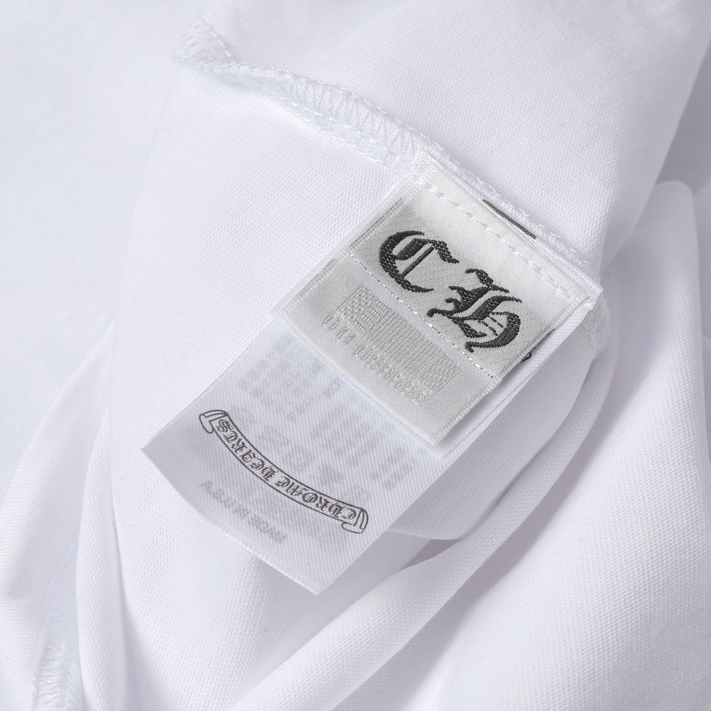 Chrome Hearts Fragmented Heart Cross Leather Tag Embroidered Shirt 2268