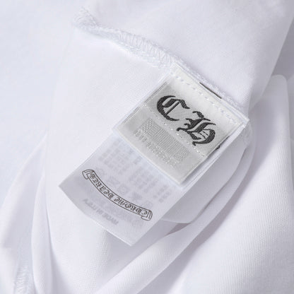 Chrome Hearts Fragmented Heart Cross Leather Tag Embroidered Shirt 2268