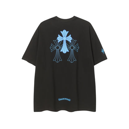 Chrome Hearts Triple Cross Logo Short Sleeve T-shirt 2237