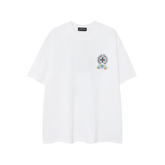 Chrome Hearts Vintage Horseshoe & Multicolor Cross Print Tee 9985