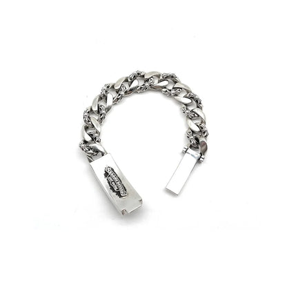 Chrome Hearts DAGGER ID FANCY LINK CLIP BRACELET -9