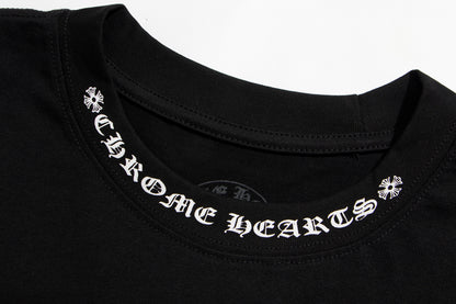 Chrome Hearts Letter Neck Floral Long Sleeve T-Shirt 9011