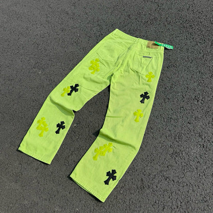 Chrome Hearts Limited edition green cow jeans